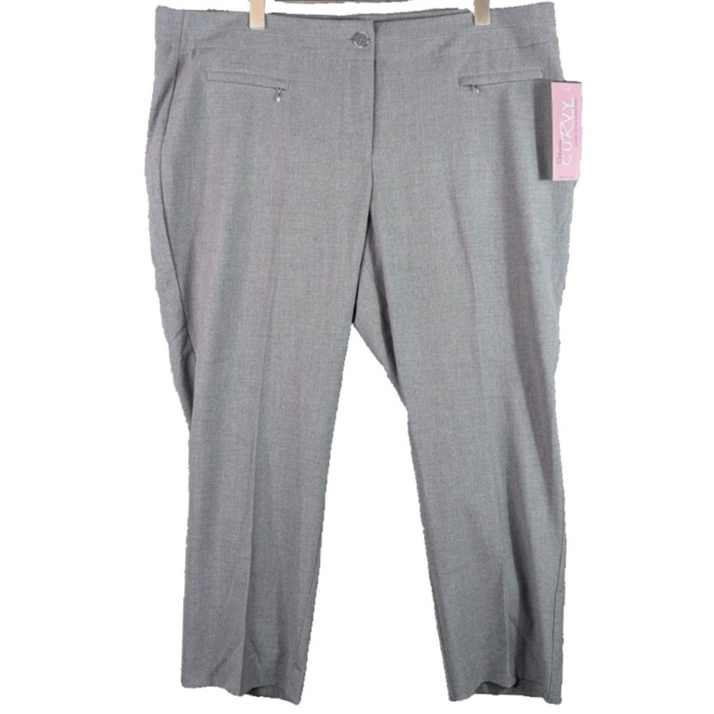 Rekucci Curvy Pant Women Plus Size 16WP Desk To Dinner Slim Chic Tapered Leg NWT